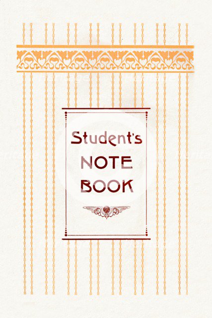 'Student's Note Book', 1917. Artist: Unknown.