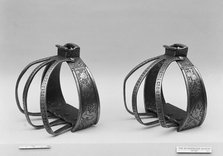 Pair of Stirrups from a horse armour made for a member of the Collalto Family, Italian, ca. 1560. Creator: Unknown.