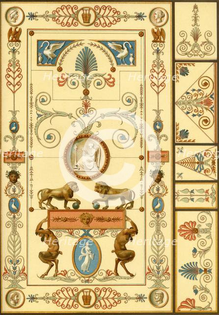 Wall painting and ceiling decoration, Germany, early 19th century, (1898). Creator: Unknown.