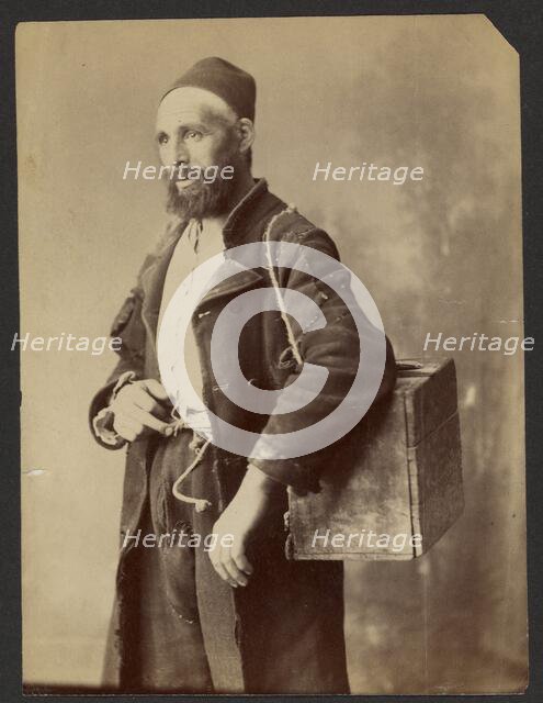 Portrait of man wearing fez, about 1870-1880. Creator: Unknown.
