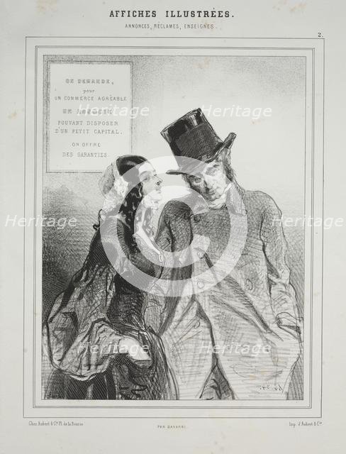 Affiches Illustrées. Creator: Paul Gavarni (French, 1804-1866).
