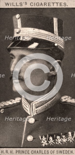 H.R.H Prince Charles of Sweden, 1908.Artist: WD & HO Wills