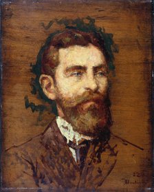 Portrait of painter Félix-Francois Ziem (1821-1911), c.1853. Creator: Monticelli, Adolphe-Thomas-Joseph (1824-1886).