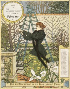 "The Gentlewoman" Calendar for February 1897. Creator: Unknown.