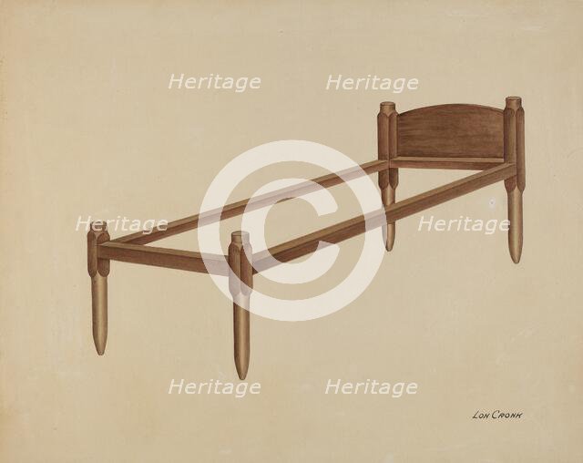 Shaker Bed, 1935/1942. Creator: Lon Cronk.