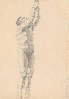 Male nude, 1880-1904. Creator: Janos Fadrusz.