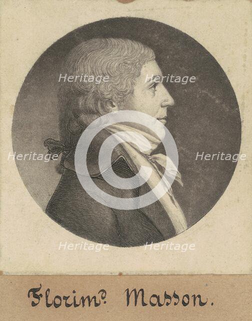 Florimond Masson, 1797-1798. Creator: Charles Balthazar Julien Févret de Saint-Mémin.