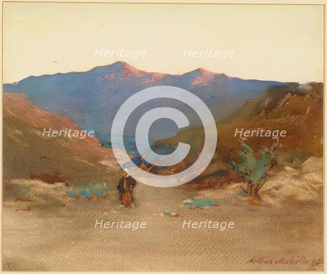 Sunset in Morocco, 1895. Creator: Arthur Melville.
