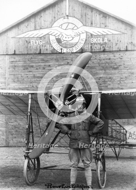 Early aviation at Ljungbyhed, Sweden, 1917. Artist: Unknown