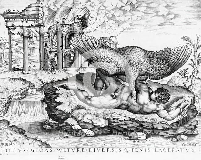 Tityus, c1540. Creators: Nicolas Beatrizet, Michelangelo Buonarroti.