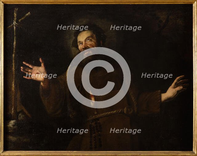Saint Francis of Assisi in prayer, Second half of the 16th century. Creator: Strozzi, Bernardo (1581-1644).