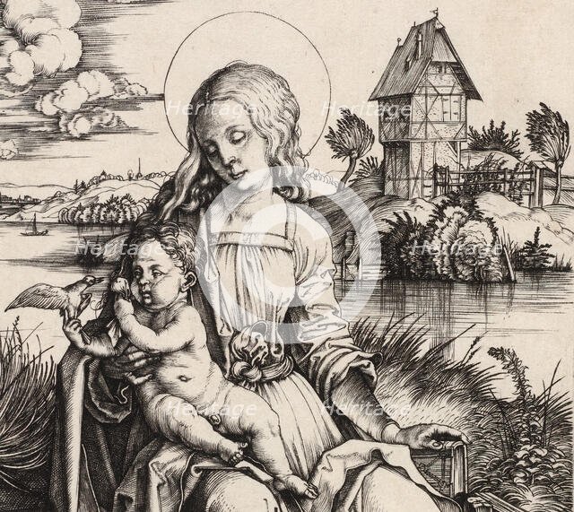 The Virgin and Child with the Monkey, c. 1498. Creator: Albrecht Durer.