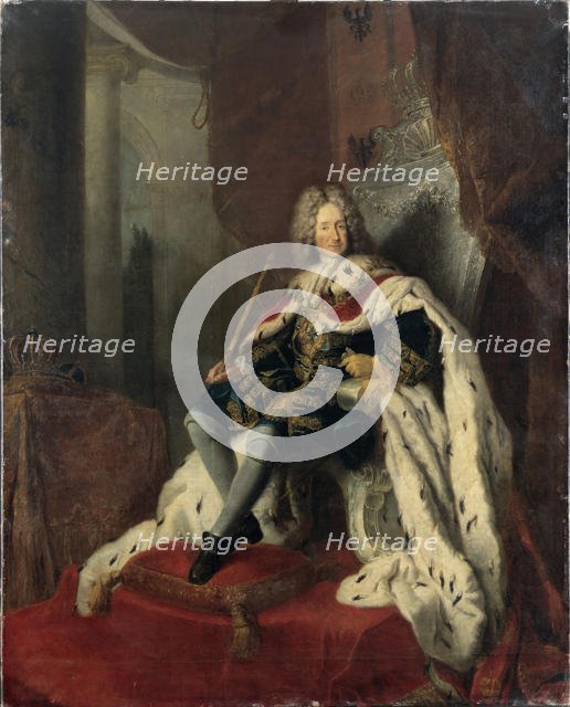 King Frederick I on the silver throne, ca 1712. Creator: Pesne, Antoine (1683-1757).