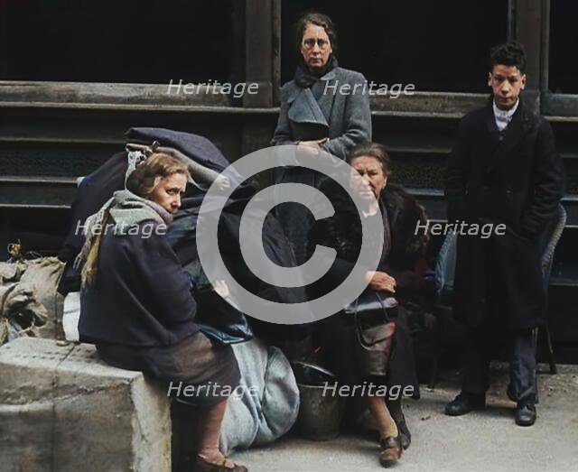 Civilians Surrounded by Bombed Out Buildings, 1940. Creator: British Pathe Ltd.
