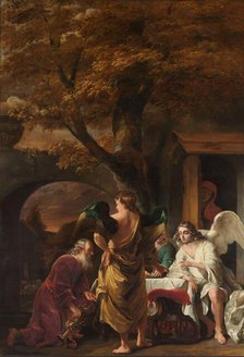 Abraham Entertaining the Three Angels, 1660-1663. Creator: Ferdinand Bol.