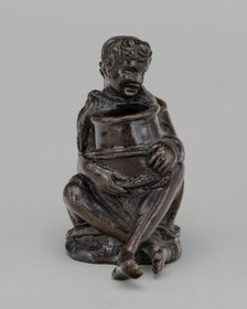 Seated Boy Holding a Jar (an Inkwell ?), first half 16th century. Creator: Unknown.