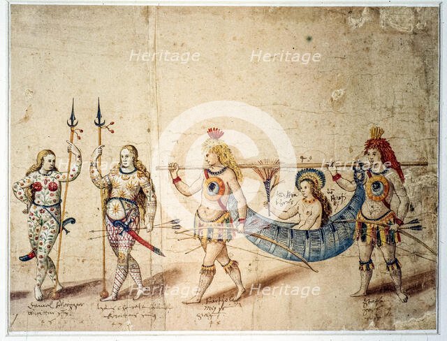 Parade "America in Stuttgart" of Duke Frederick I of Württemberg in 1599, 1599. Creator: Anonymous ().