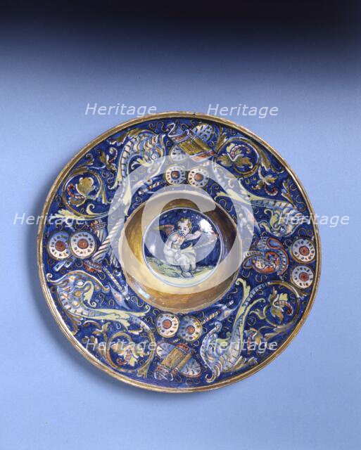Maiolica Dish, 1520-30. Creator: Giorgio Andreoli workshop.