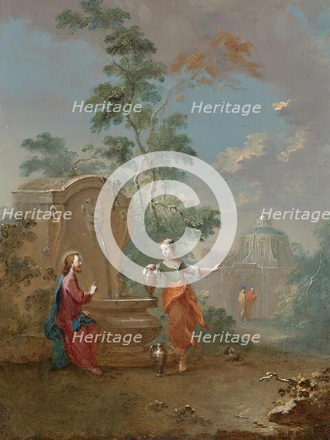 Christ and the Samaritan woman at the well, c1760. Creator: Norbert Grund.