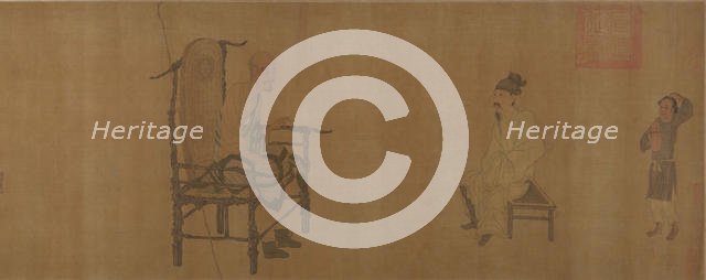 Xiao Yi Obtaining the Lanting Manuscript from the Monk Biancai. Creator: Unknown.