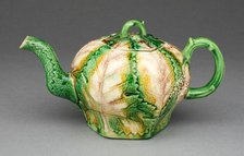 Teapot, Staffordshire, 1760/75. Creator: Staffordshire Potteries.