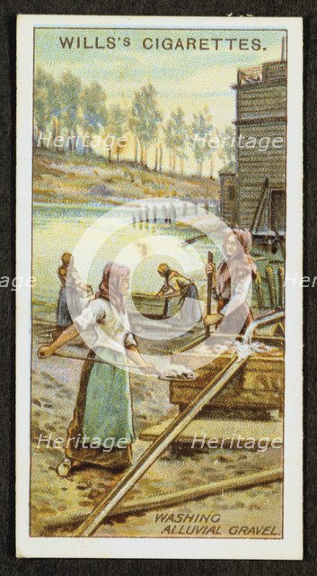 Women washing the precious metal platinum from alluvial gravels, Urals, Russia, 1916. Artist: Unknown