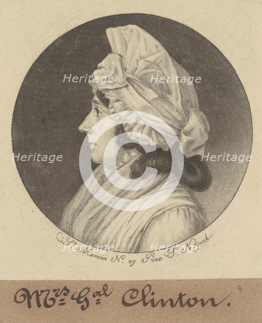 Mary Little Gray Clinton, 1798. Creator: Charles Balthazar Julien Févret de Saint-Mémin.