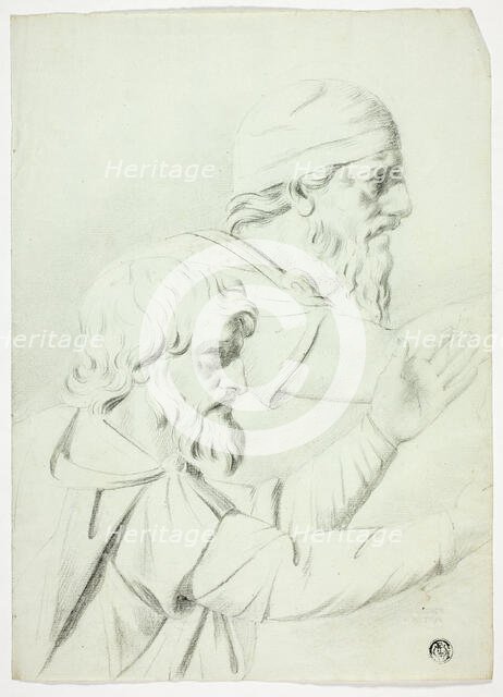 Two Men in Profile (from Bas Relief), n.d. Creator: John Downman.