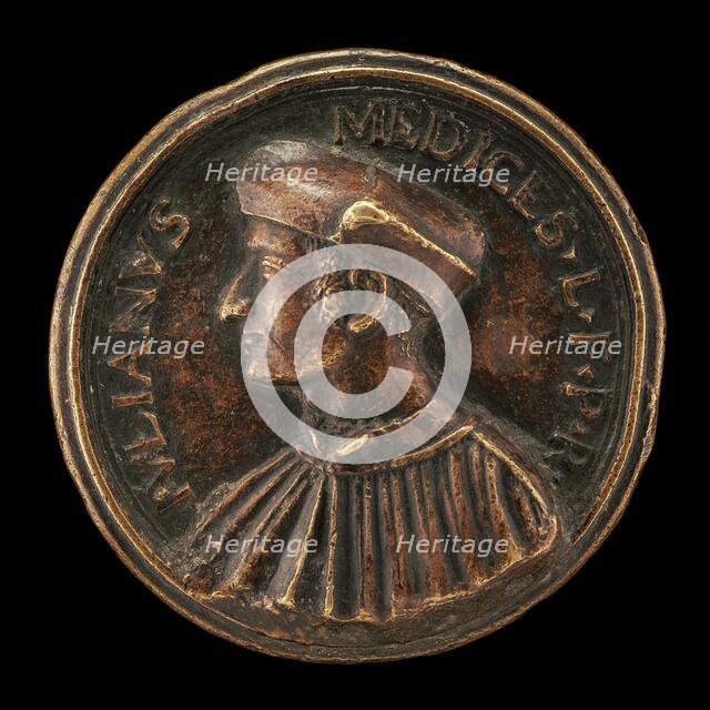 Giuliano II de' Medici, 1478-1516, Duc de Nemours [obverse], 1513/1516. Creator: Unknown.