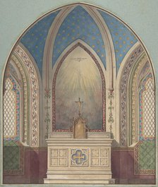 Design for Altar, Saint Clotilde, second half 19th century. Creators: Jules-Edmond-Charles Lachaise, Eugène-Pierre Gourdet.