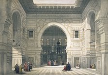 Interior of the Mosque of Sultan Hassan, Cairo, Egypt, 19th century. Artist: David Roberts