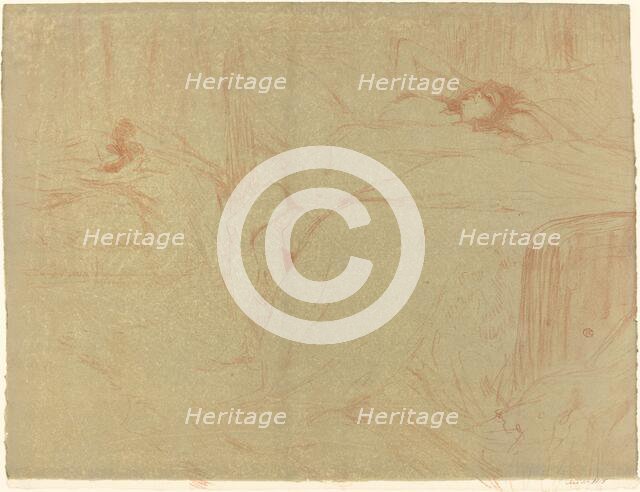 Woman on Her Back (Femme sur le dos), 1896. Creator: Henri de Toulouse-Lautrec.