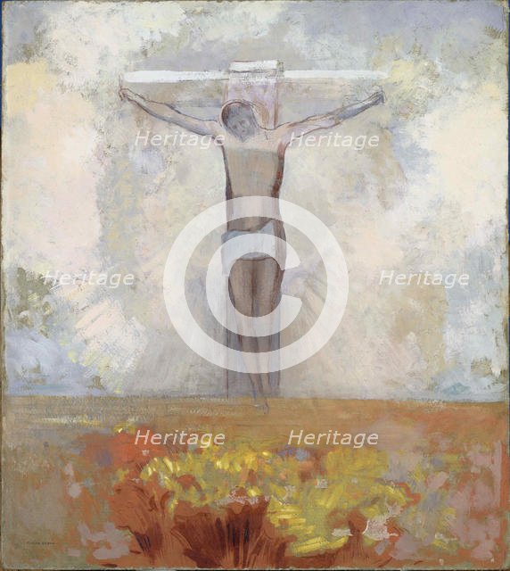 Christ en croix, c. 1910. Creator: Redon, Odilon (1840-1916).