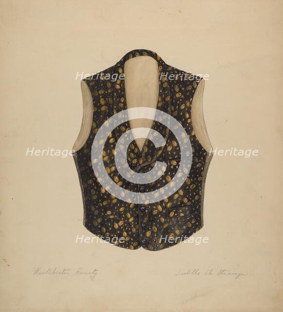 Vest, 1935/1942. Creator: Isabelle De Strange.