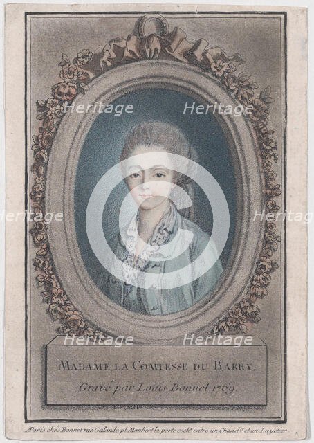 Madame La Comtesse du Barry, mid to late 18th century. Creator: Louis Marin Bonnet.