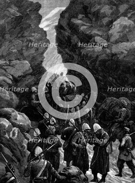 The Afghan War: a block in the Jugdulluk Pass, 1880. Creator: Unknown.