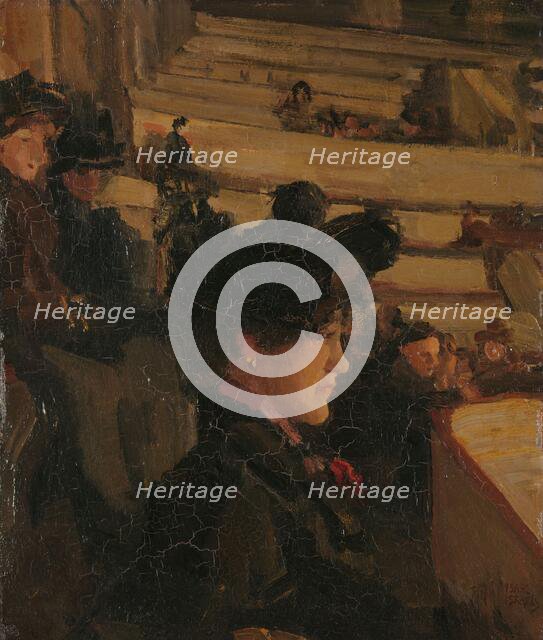 At the Theatre, c.1895. Creator: Isaac Lazerus Israels.