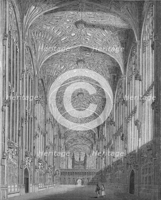 'King's College Chapel', 1845. Artist: Unknown.