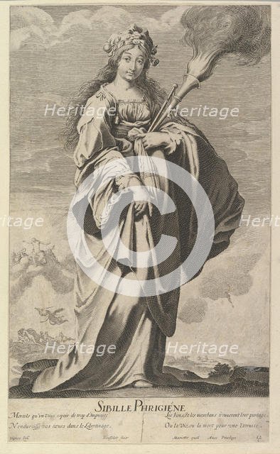 Sibylle Phrygienne, ca. 1635. Creators: Gilles Rousselet, Abraham Bosse.