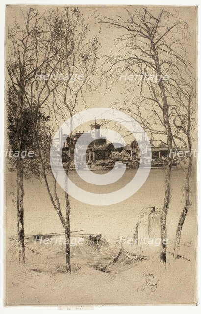 Laburnums and Battersea, 1889/90 and 1898. Creator: Theodore Roussel.