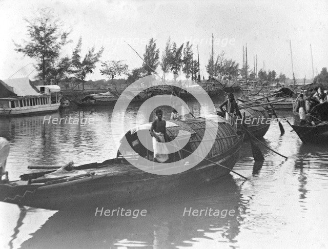 Boats, Alipore, India, 1905-1906. Artist: FL Peters