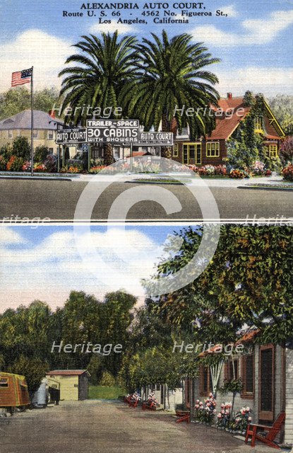 Alexandria Auto Court motel, Los Angeles, California, USA, 1941. Artist: Unknown