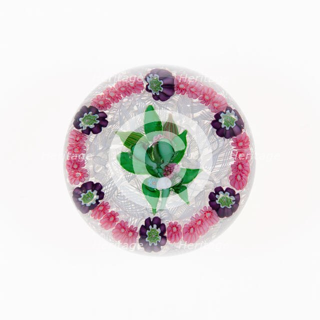 Paperweight, Clichy, c. 1845-60. Creator: Clichy Glassworks.