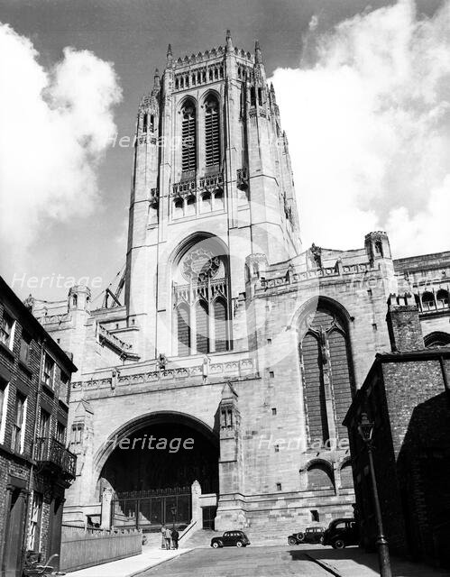 Liverpool Cathedral from the east, Liverpool, c1955.  Creator: Arthur Charles Kirby Ware.