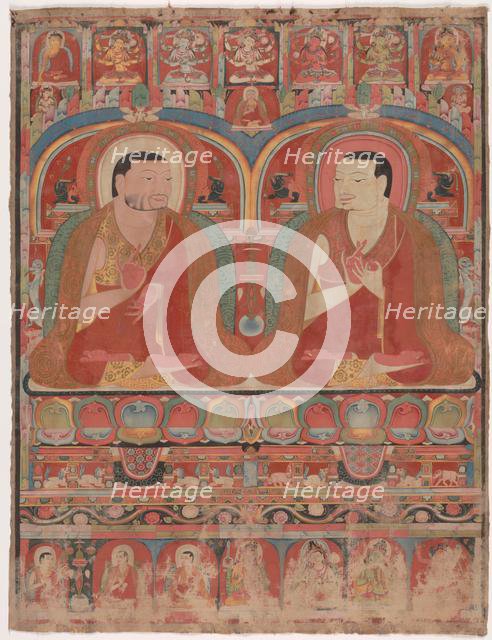 Portrait of Two Lamas, c. 1300. Creator: Unknown.