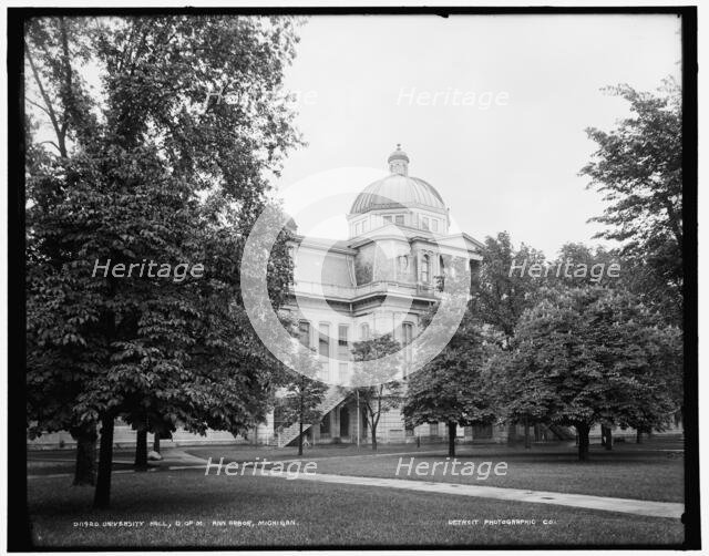 University Hall, U. of M., Ann Arbor, Michigan, between 1890 and 1901. Creator: Unknown.