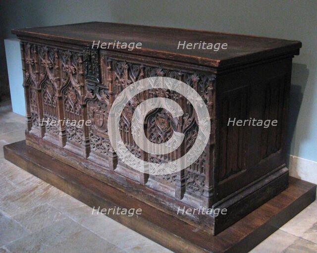 Chest with Coats of Arms, French, early 16th century. Creator: Unknown.