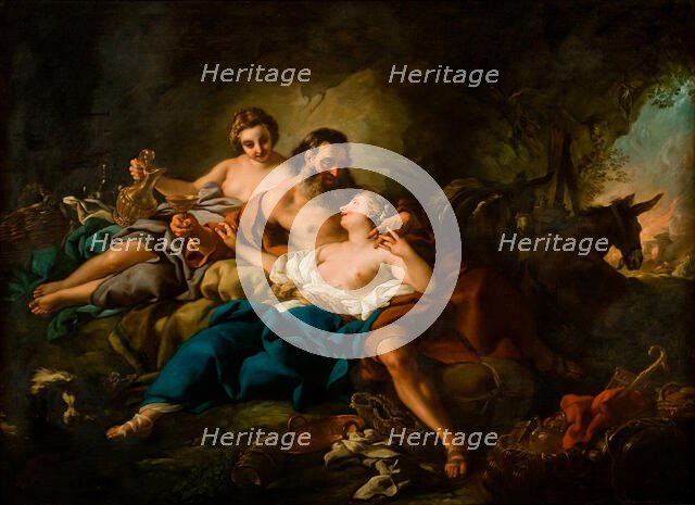 Lot and his Daughters, 1742. Creator: Troy, Jean-François de (1679-1752).