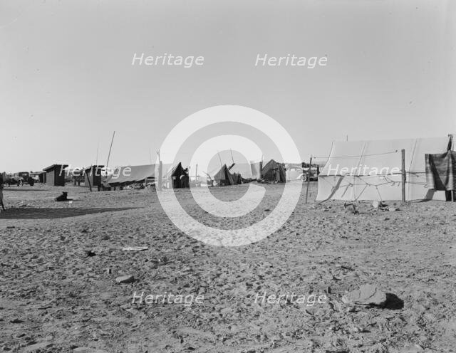 Camp of migratory workers, Imperial County, California, 1937. Creator: Dorothea Lange.