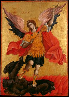 The Archangel Michael, Second Half of the 17th cen.. Artist: Poulakis, Theodore (1622-1692)
